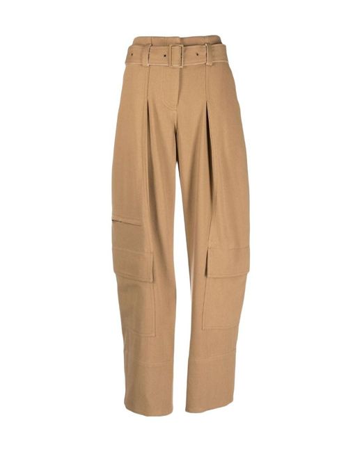 Low Classic Natural Belted Cargo Trousers