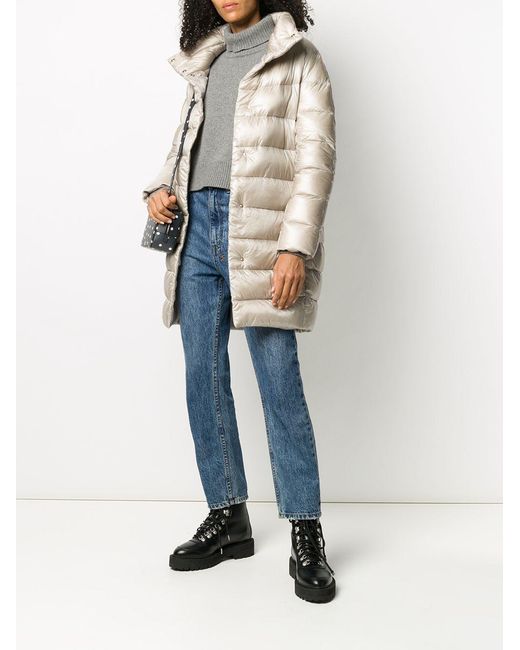 Herno White Padded High-Neck Coat for men