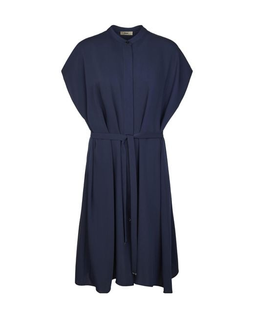 Herno Blue Belted Dress
