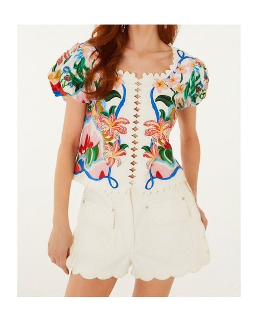 Farm Rio Multicolor Belt Loop Shorts