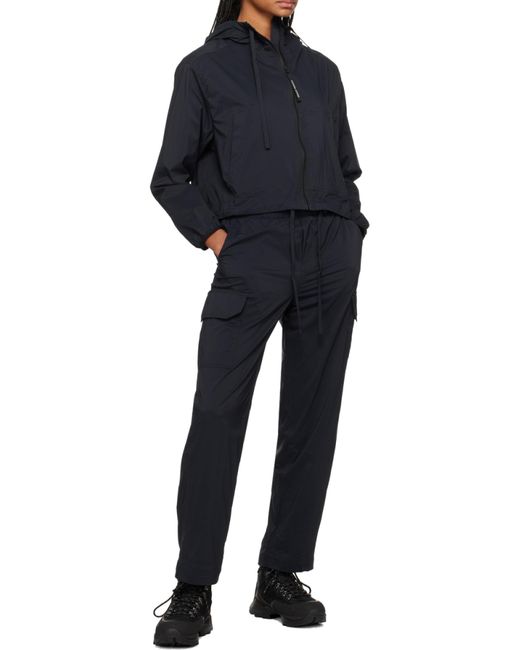 Canada Goose Black Kaslo Zip-Up Cropped Windbreaker