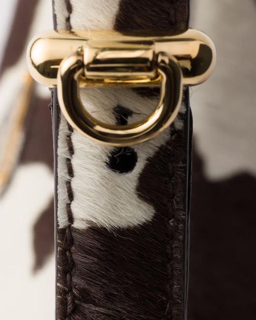 Prada Black Arqué Printed Leather Mini Shoulder Bag