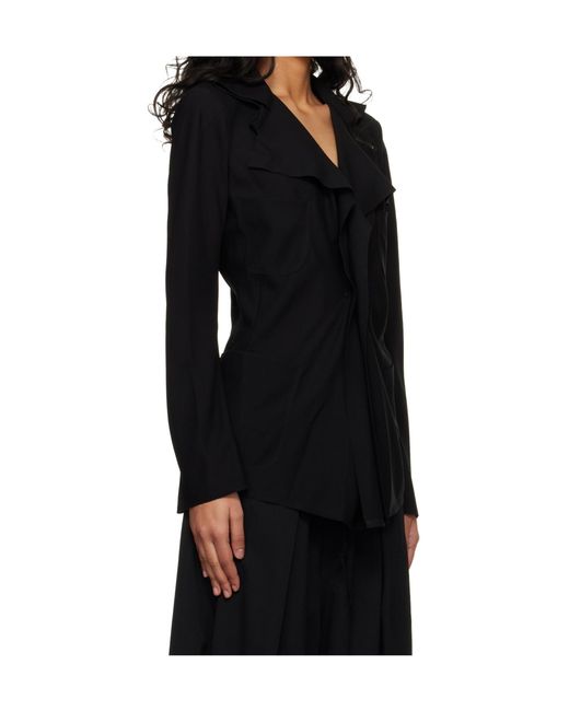 Junya Watanabe Black Long-Sleeved Casual Jacket