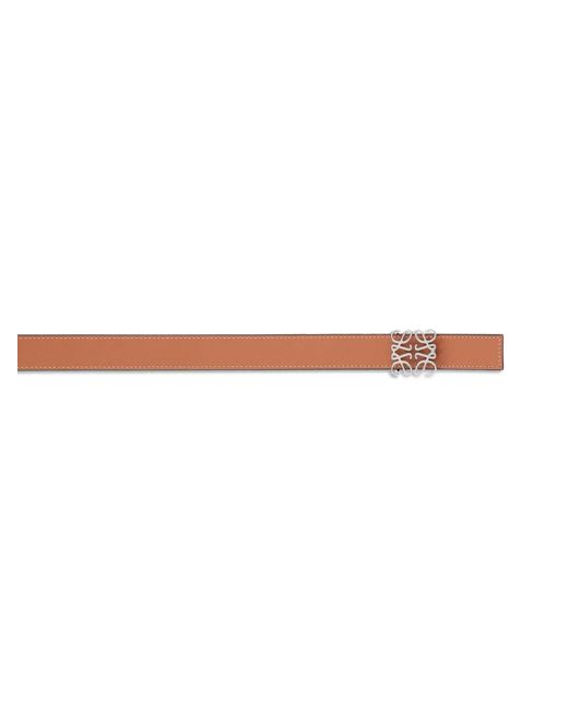 Loewe Brown Logo Buckled Reversible Belt