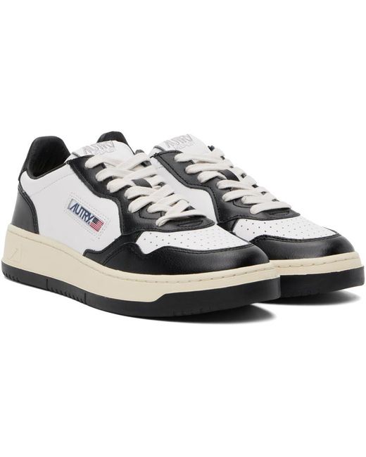 Autry White Medalist Bicolor Low-Top Sneakers for men
