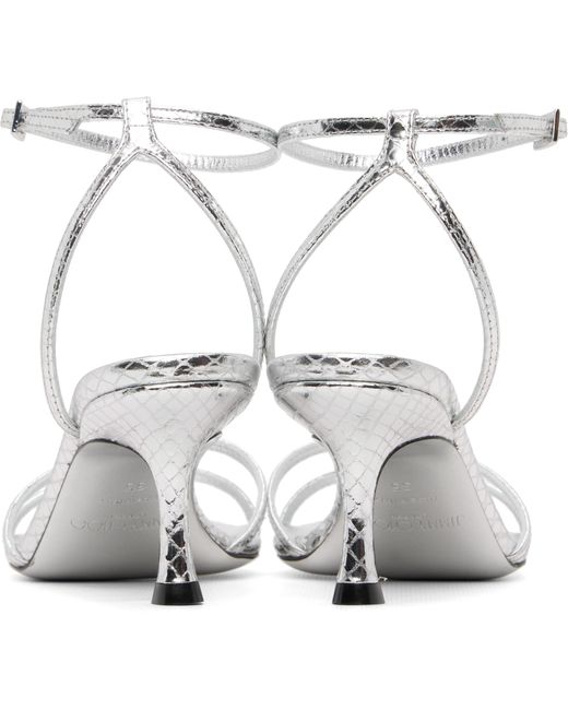 Jimmy Choo White Leo 65 High-Heeled Sandals