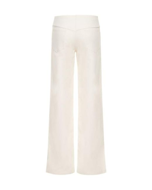 Christopher Esber White Cotton Denim High Rise Straight Jeans