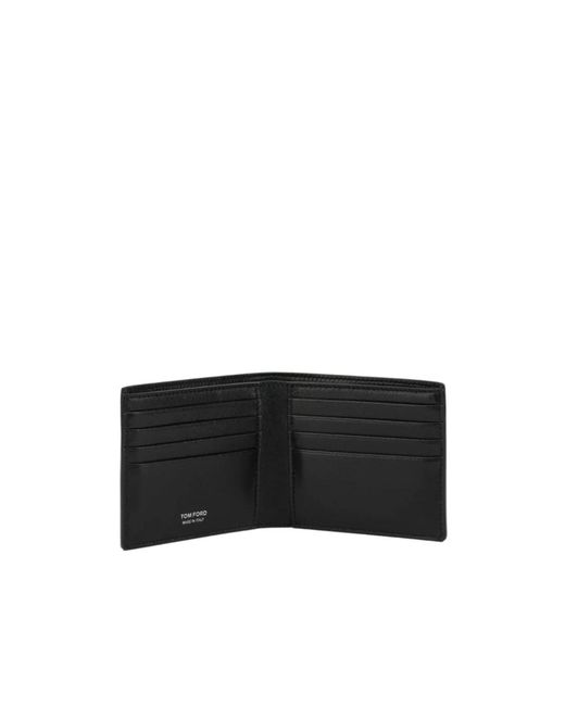 Tom Ford Black Logo Flip Wallet for men