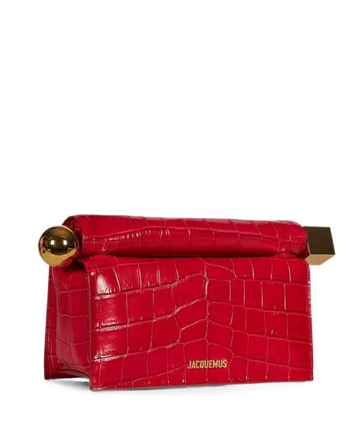 Jacquemus Red Logo Clutch