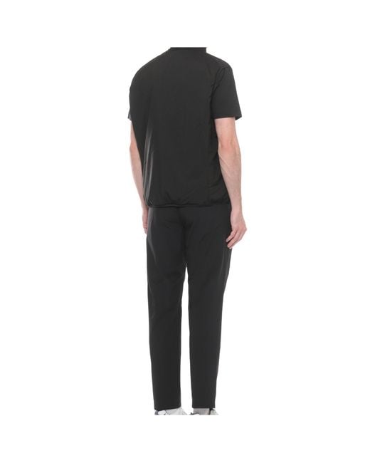 Save The Duck Black Zip-Front High Neck Vest Jacket for men