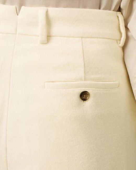 AMI Natural Wide Leg Trousers
