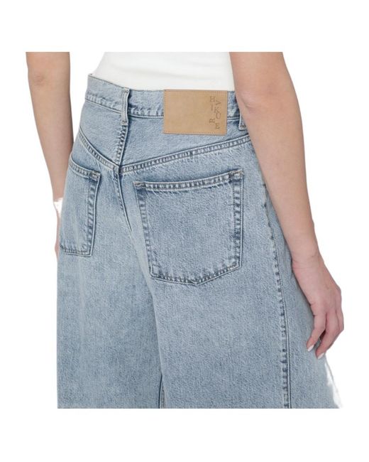Haikure Blue Whiskering-Effect Jeans