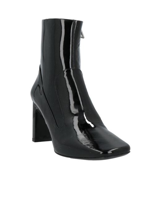 DIESEL Black Simple Leather Ankle Boots