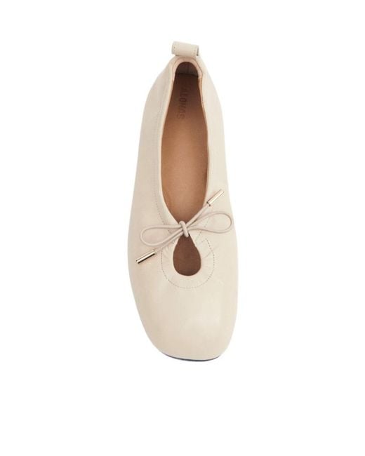Alohas Natural Drawstring Ballet Flats