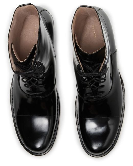 The Row Black Kai Lace Up Ankle Boots