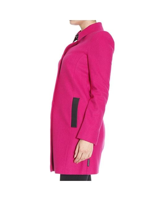 Armani Jeans Pink Long-Sleeved Coat