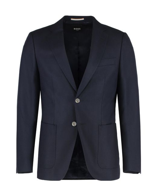 Boss Blue Boss Single-Breasted Long-Sleeved Jacket for men