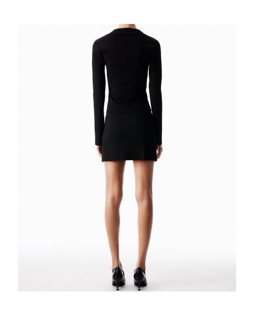 Alexander Wang Black Knit Logo Mini Skirt