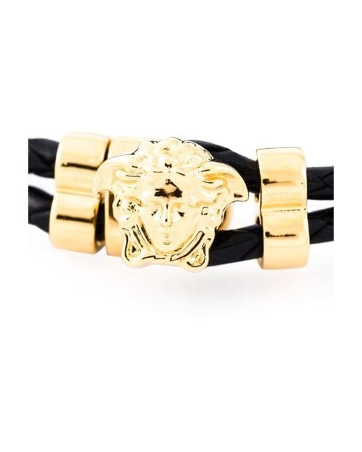 Versace White Medusa Logo Detailed Charm Bracelet for men