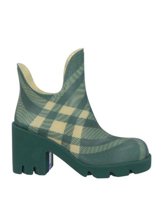 Burberry Green Rainproof Ankle Boots