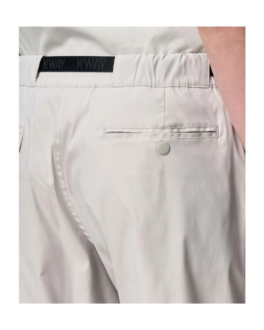 K-Way Gray Douvres Pants for men
