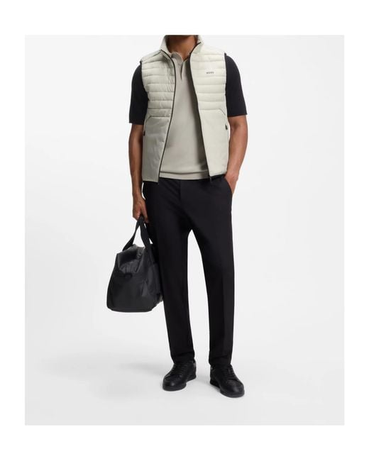 Boss Multicolor Active Colour-Blocked Knit Polo for men
