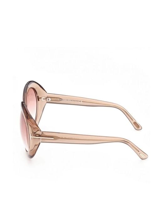 Tom Ford Pink Round Frame Sunglasses