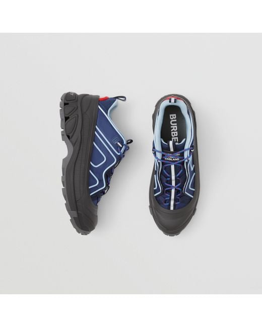 Burberry Blue Arthur Two-Tone Sneakers for men