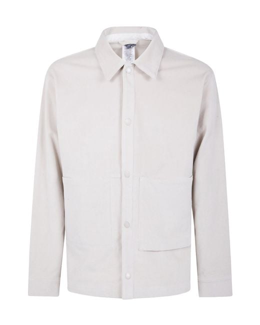 New Balance White Long-Sleeved Straight-Hem Shirt for men