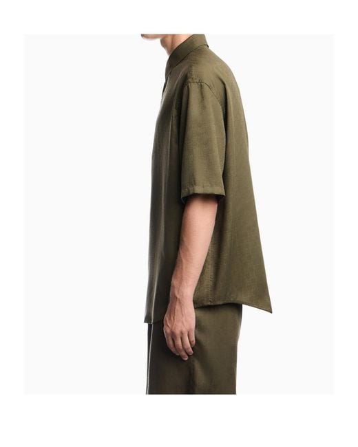 Emporio Armani Green Short-Sleeved Shirt for men