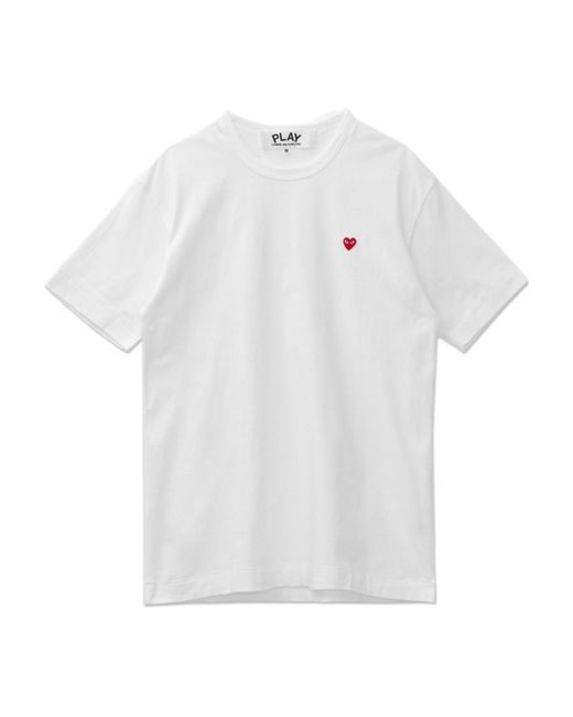 COMME DES GARÇONS PLAY White Embroidered Logo T-Shirt for men