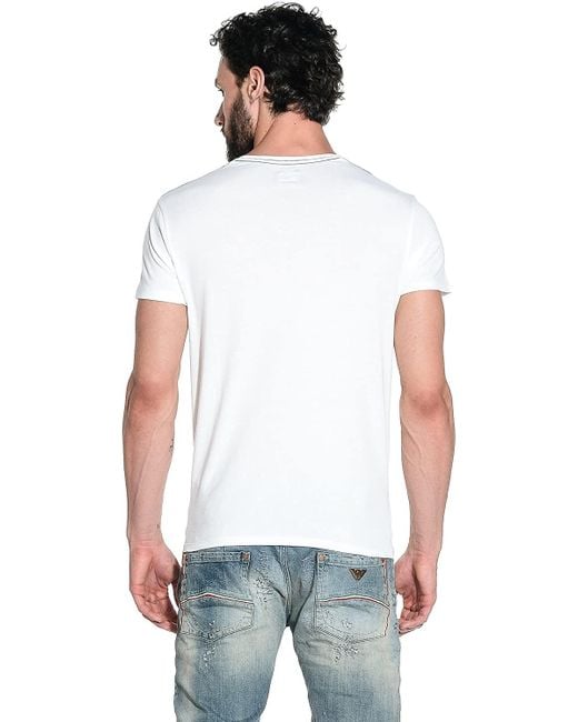 Armani Jeans White Logo Details T-Shirt for men