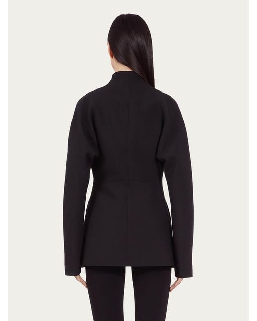 Ferragamo Blue Long-Sleeved Casual Jacket
