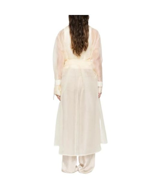 Herno White Belted Coat