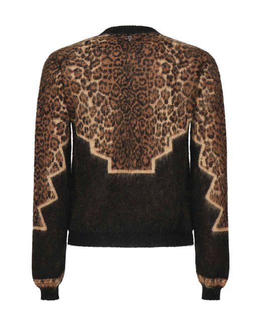 Dondup Black Leopard Print Sweater