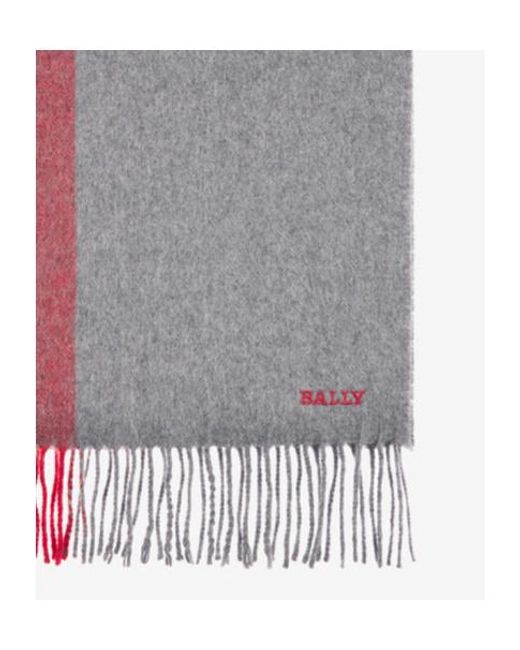 Bally White Striped Tassel Scarf for men