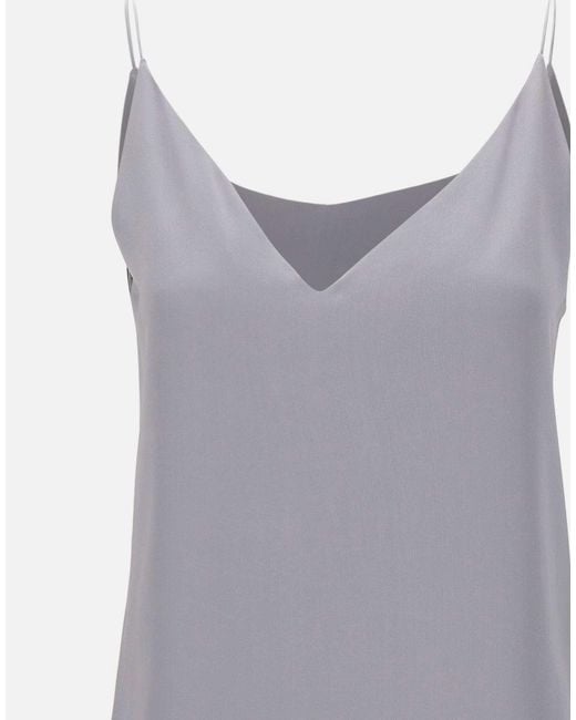 Eleventy Gray V-Neck Camisole Top