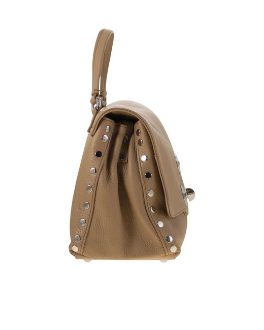 Zanellato Brown Postina Daily Swivel-Button Shoulder Bag