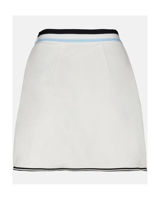 Moncler White A-Line Logo Patch Tennis Skirt