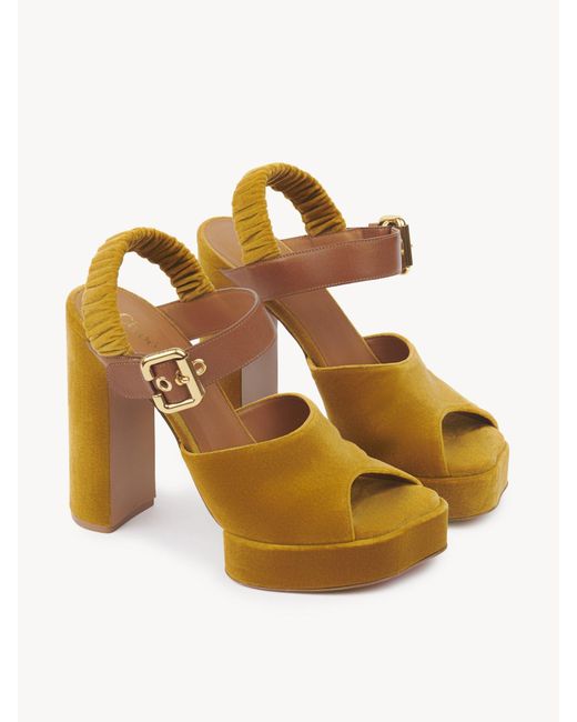 Chloé Metallic Chloé Aria Platform Sandals