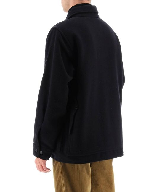 Filson Black Mackinaw Wool Jacket for men