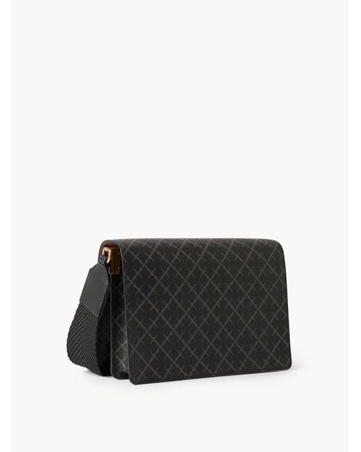 By Malene Birger Black Loenna Geometric-Pattern Shoulder Bag