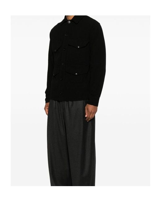 Junya Watanabe Black Long-Sleeved Casual Jacket for men