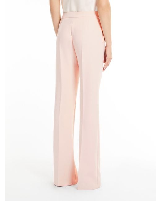 Max Mara Pink Flared Sable Trousers