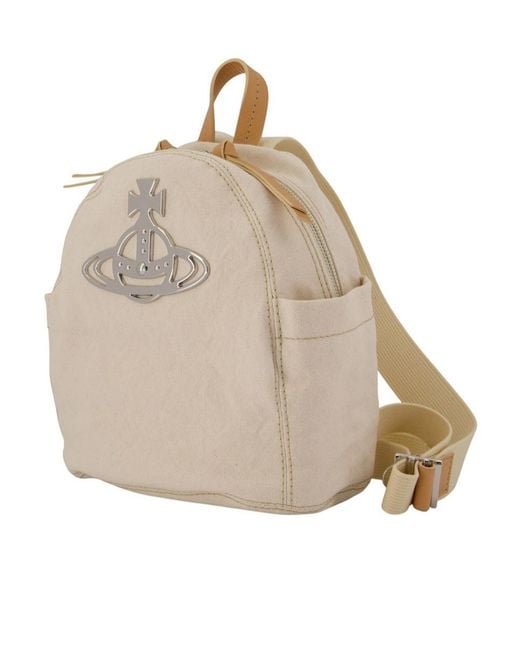 Vivienne Westwood Natural George Small Logo Backpack