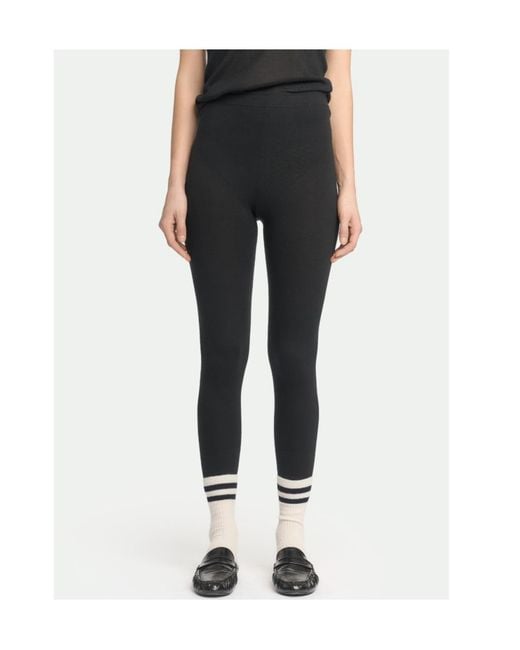 Malo Black Fine-Knit Cashmere Leggings