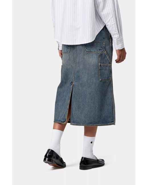 Carhartt Blue W' Single Knee Denim Skirt