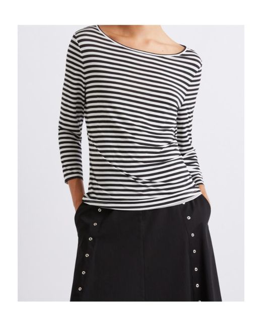 Marella Black Striped Jersey T-Shirt