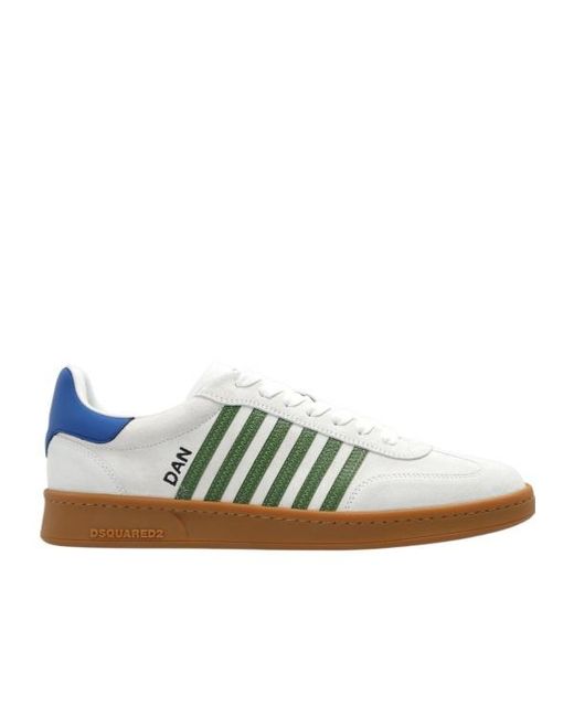 DSquared² Green Boxer Low-Top Sneakers for men