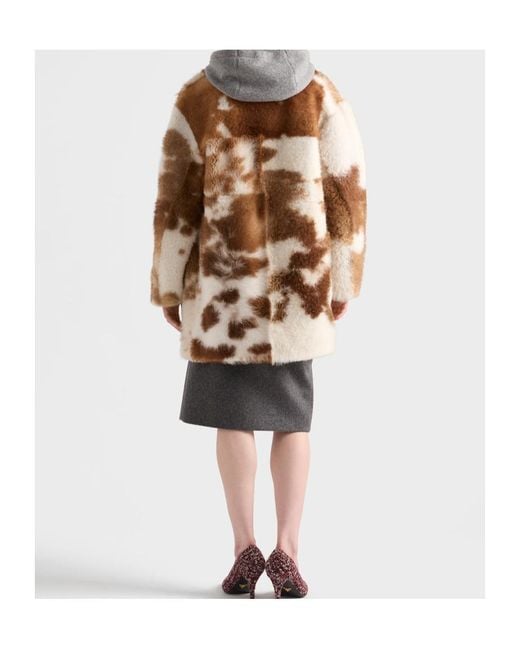 Prada Brown Shearling Coat